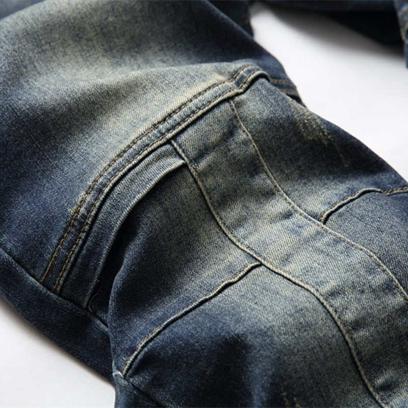 Jeans Homme Moto Vintage