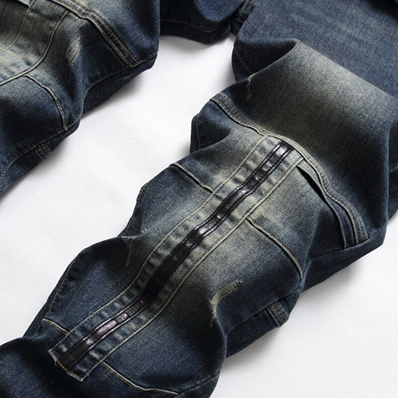 Jeans Homme Moto Vintage
