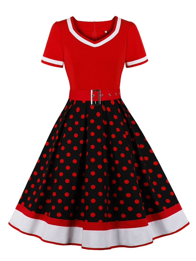 Robe Rouge Rétro Vintage