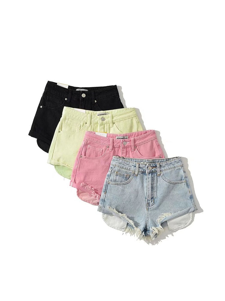Short Jeans Vintage Femme Rétro