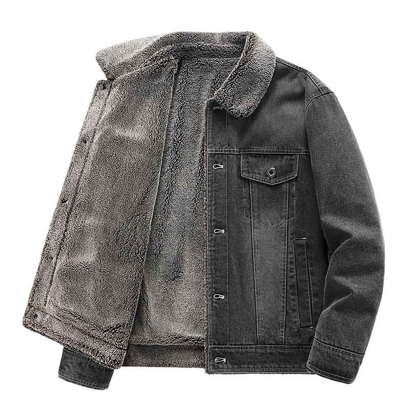 Veste Jean Fourrée Vintage