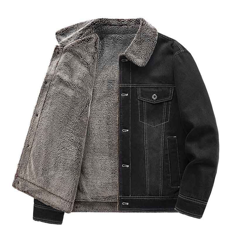 Veste Jean Fourrée Vintage