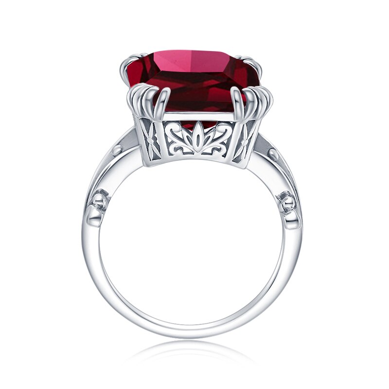 Bague Vintage Rectangulaire Avec Rubis