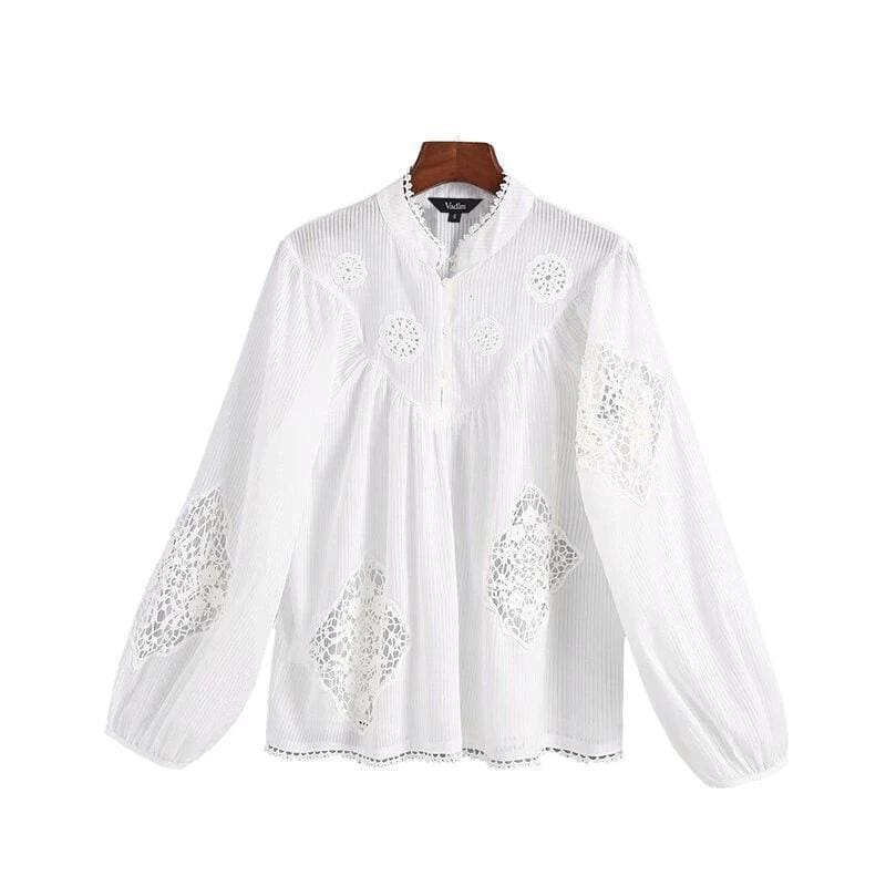 Blouse Blanc Vintage