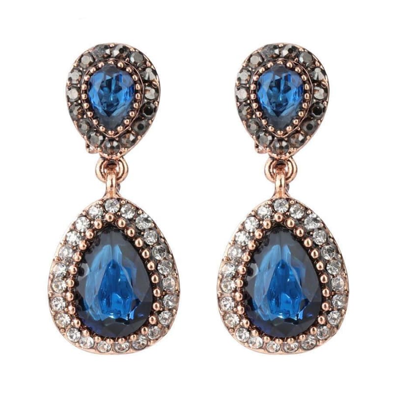 Boucle D’Oreille Vintage Bleu