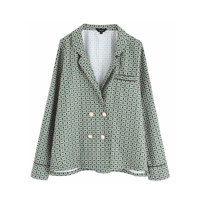 Chemisier Vintage Vert