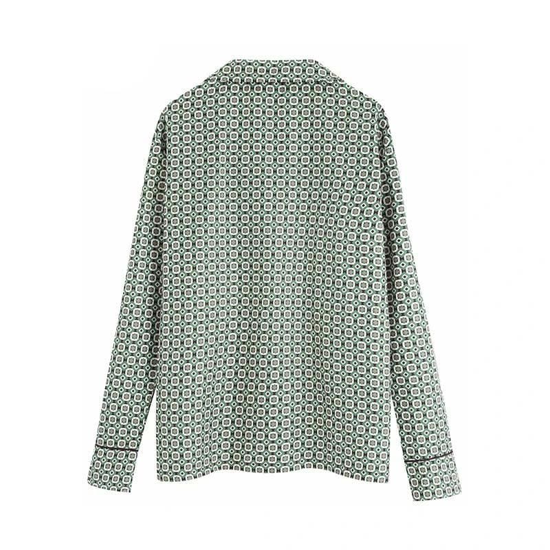 Chemisier Vintage Vert