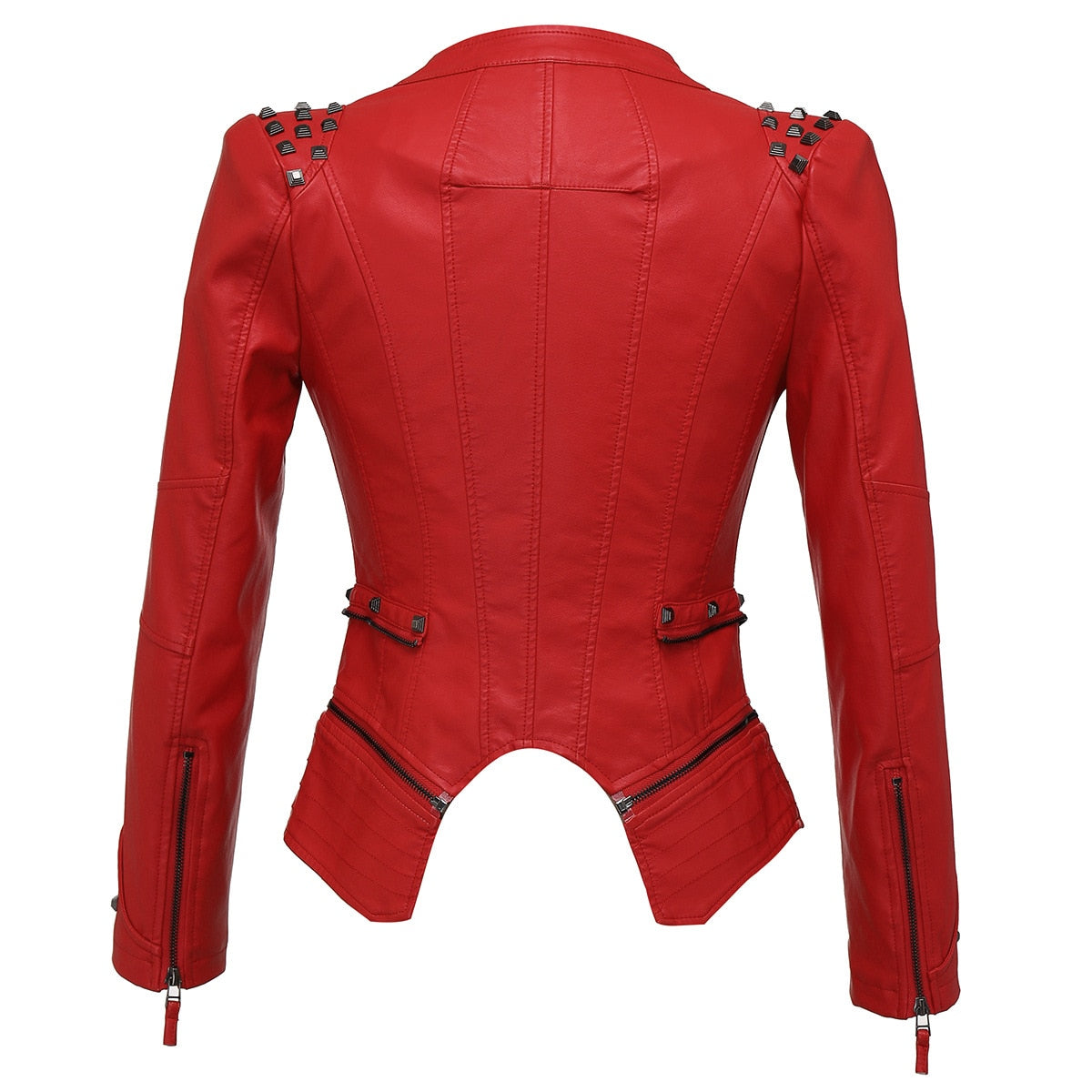 Femme Veste Cuir Vintage