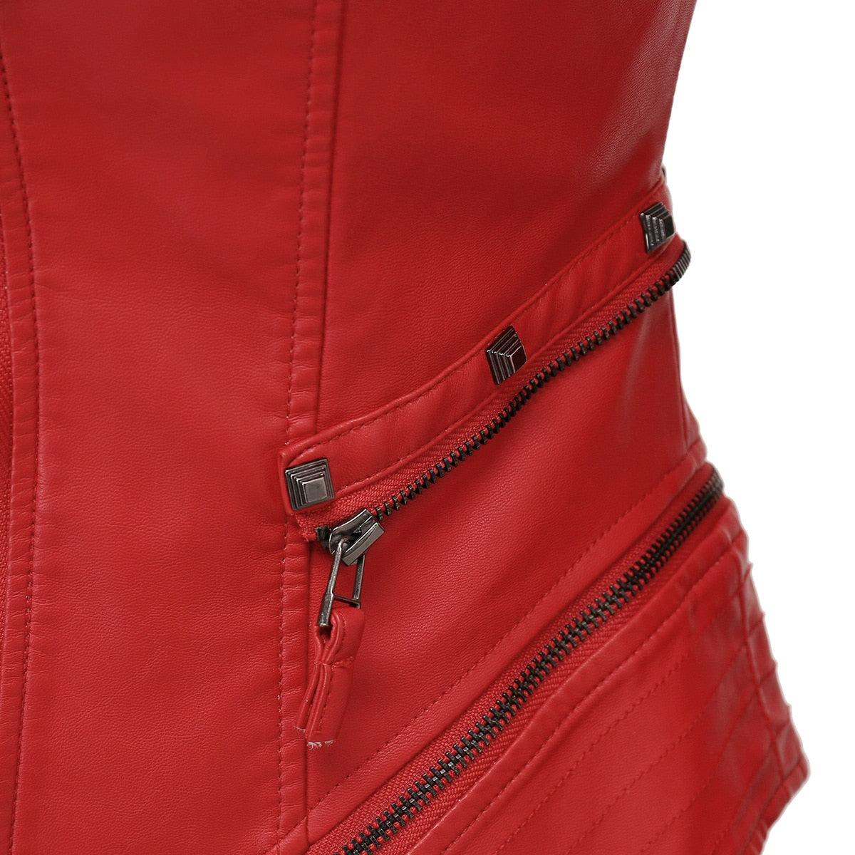 Femme Veste Cuir Vintage