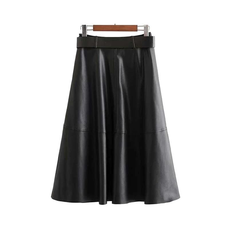 Jupe Longue Cuir Vintage