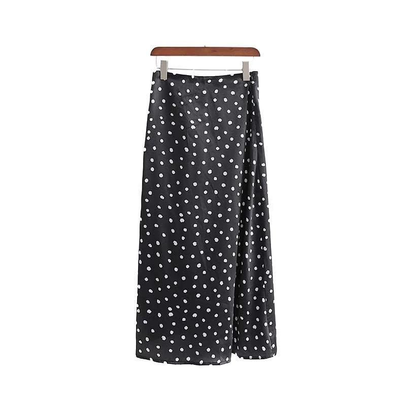 Jupe Vintage Noir Cuir