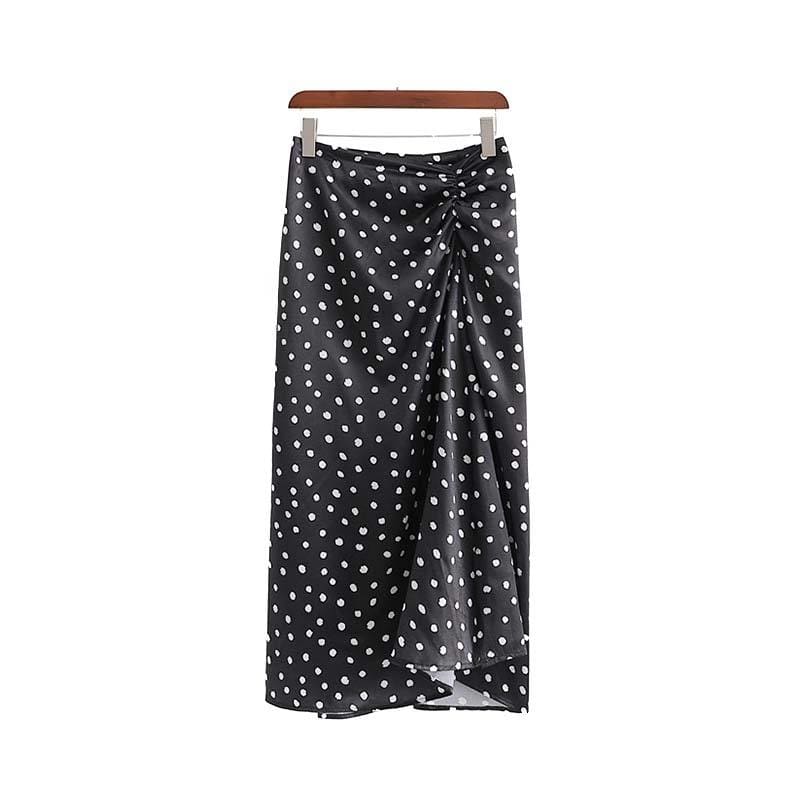 Jupe Vintage Noir Cuir