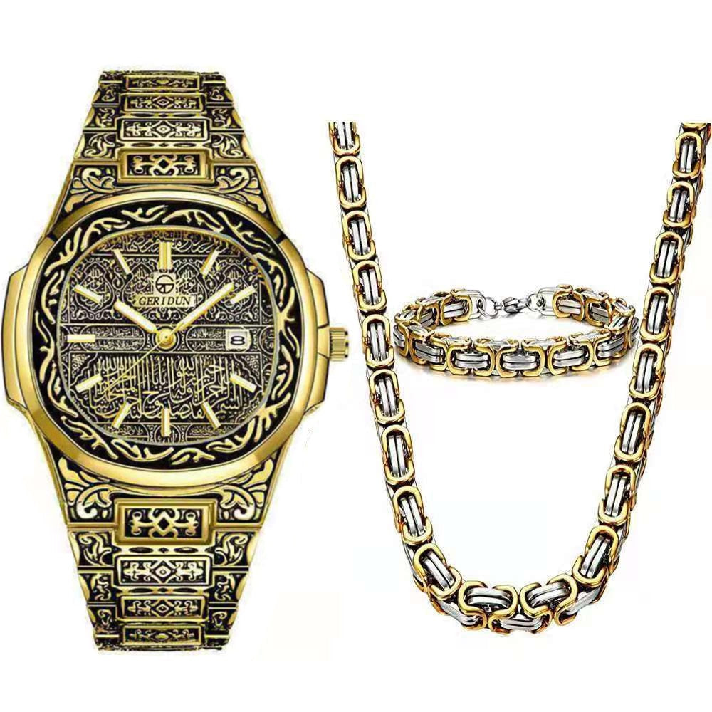 Montre hommes doré vintage
