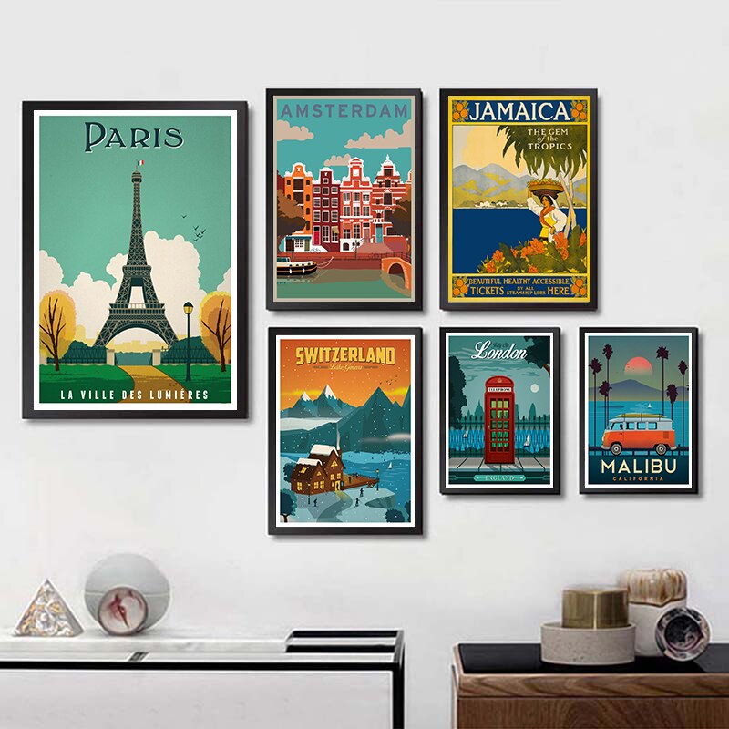 Poster Affiche Voyage Vintage