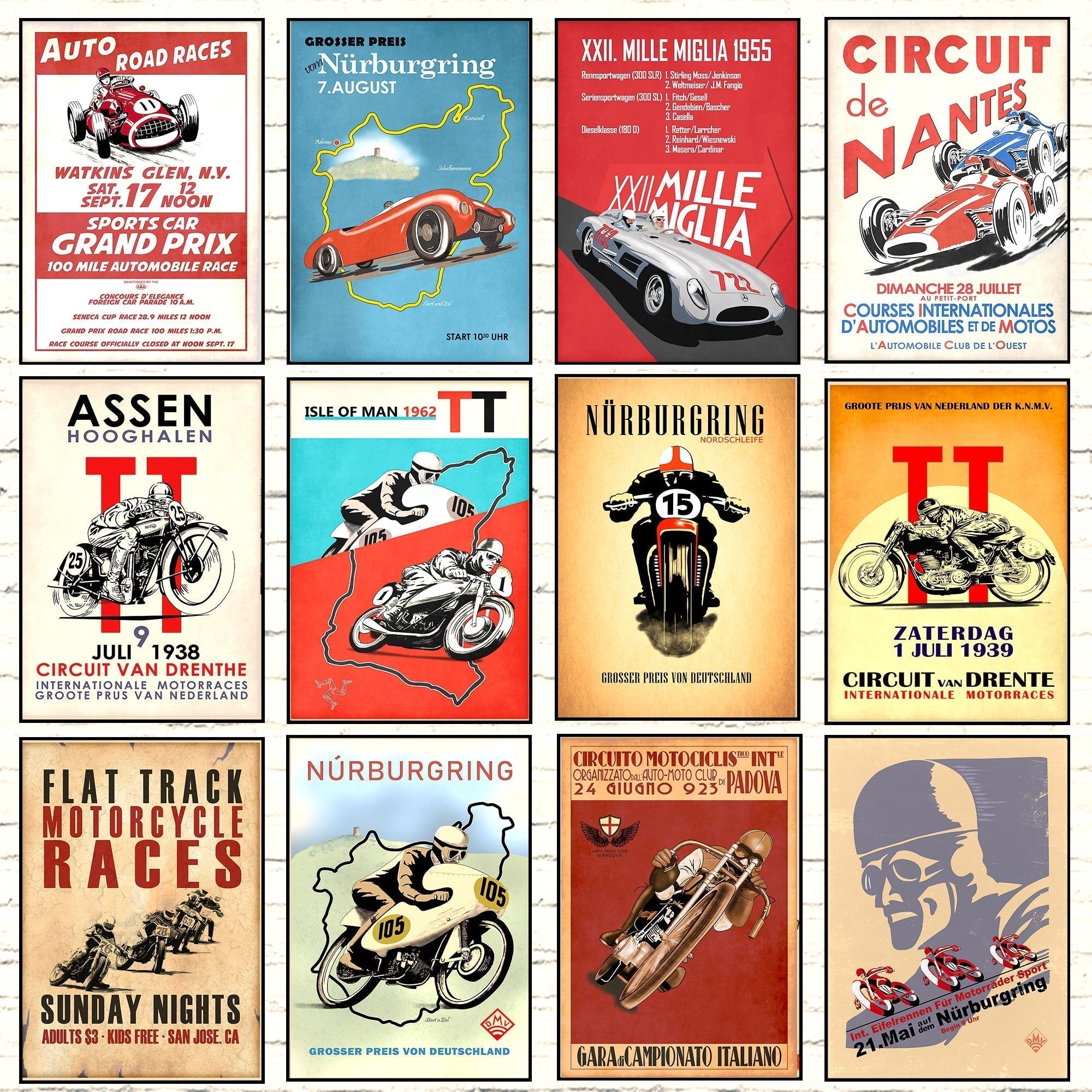 Poster Course Automobile Vintage