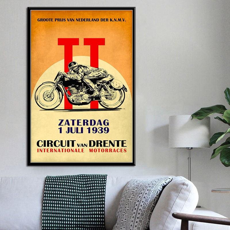 Poster Course Automobile Vintage