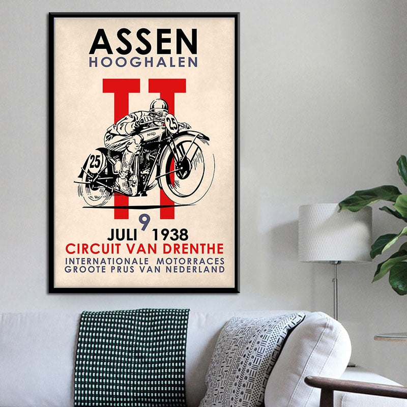 Poster Course Automobile Vintage