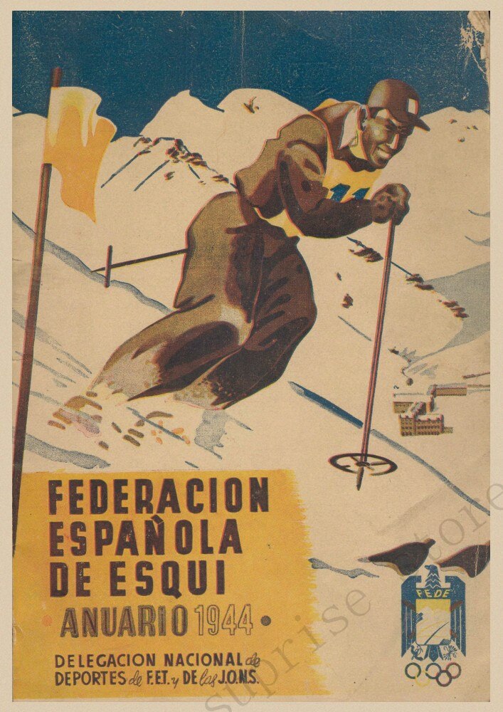 Poster Vintage De Ski