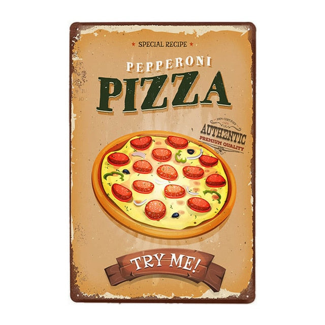Poster Vintage Pizza Napoletana