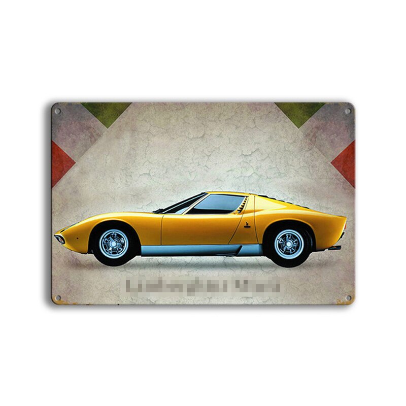 Poster Voiture Course Vintage