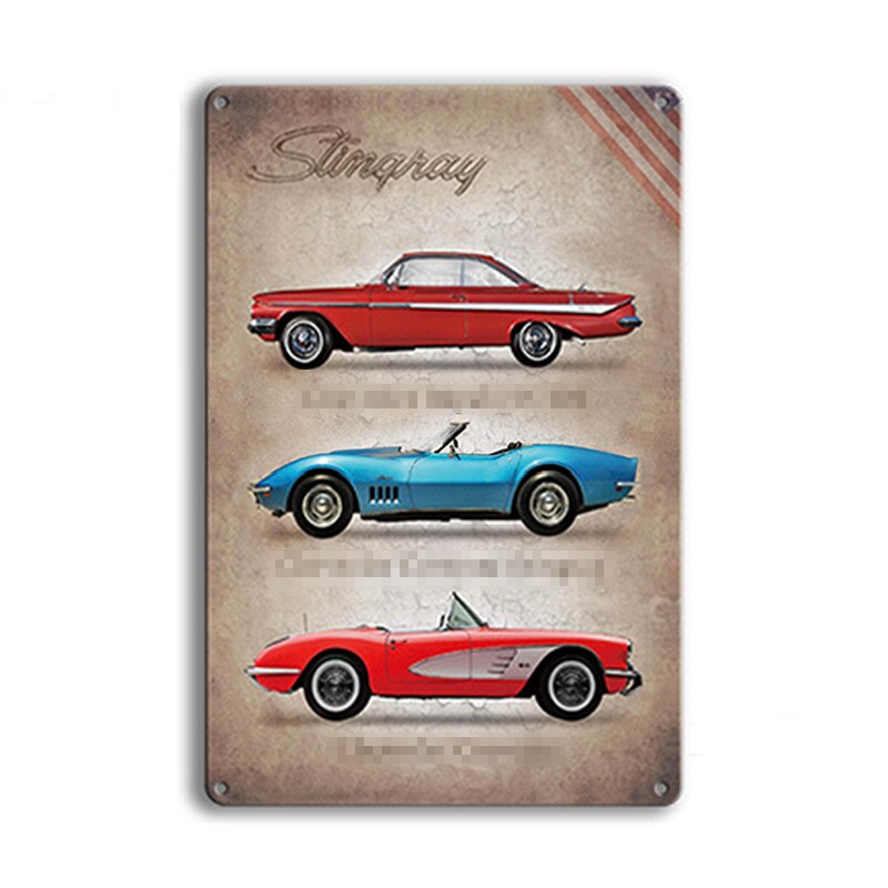 Poster Voiture Course Vintage