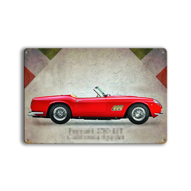 Poster Voiture Course Vintage