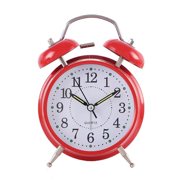 Réveil Mécanique Vintage à Remontage - Cadran Luminescent, Alarme Forte - Silencieux (sans Tic-tac) - 8 Cm