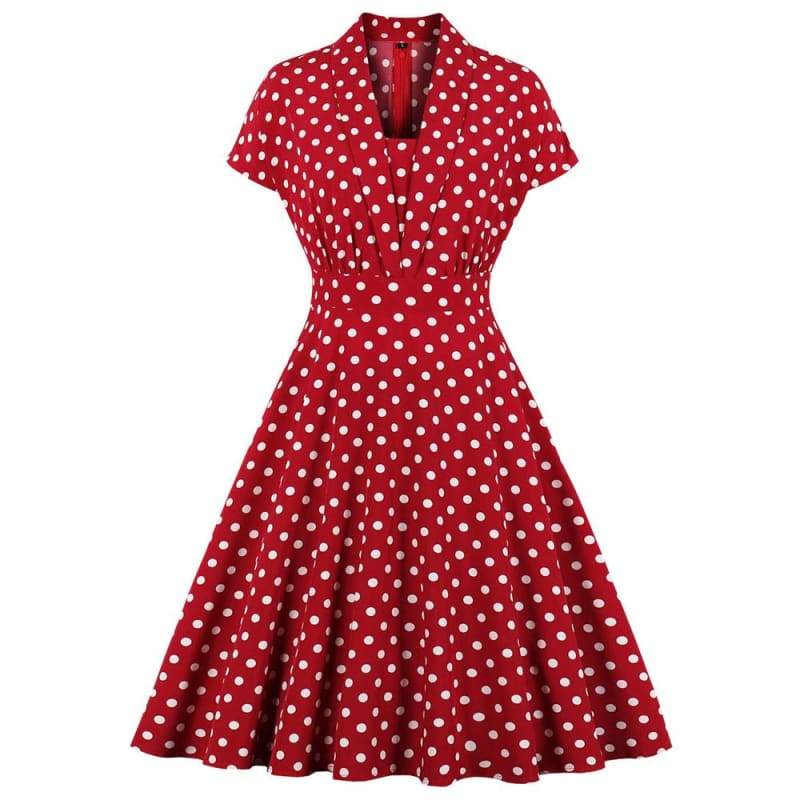 Robe De Cocktail Rouge Vintage