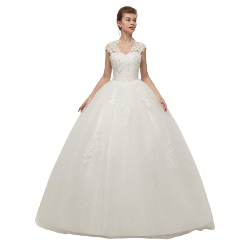 Robe De Mariée Ivoir Longue Vintage