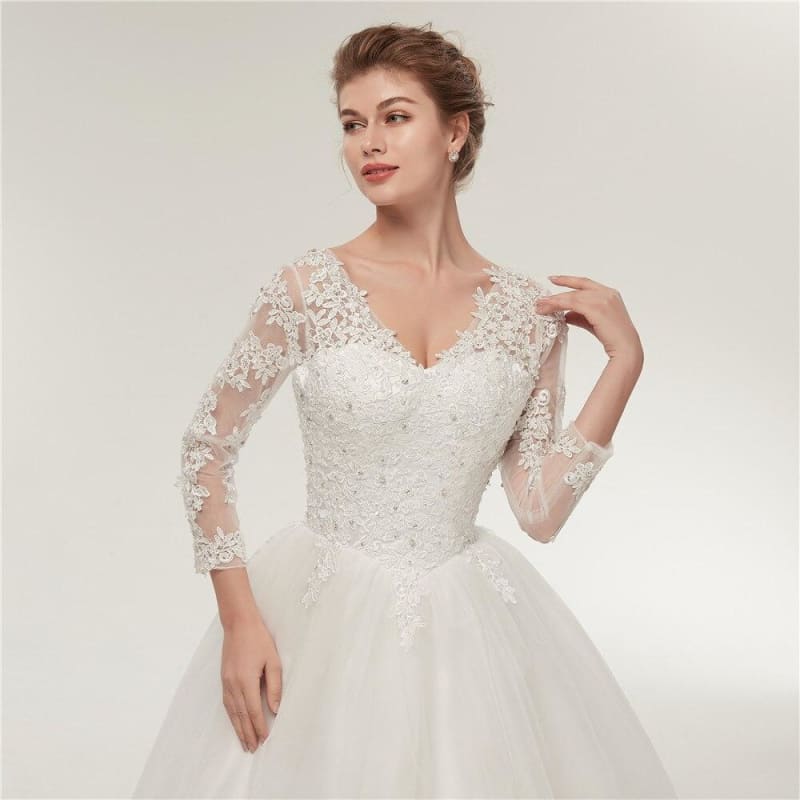 Robe De Mariée Vintage Longue Blanche
