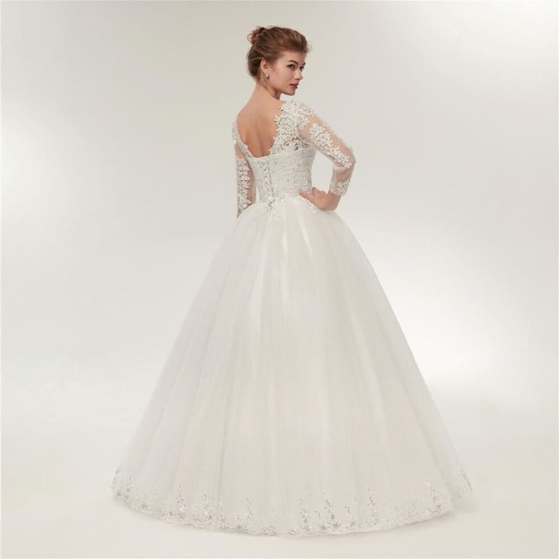 Robe De Mariée Vintage Longue Blanche