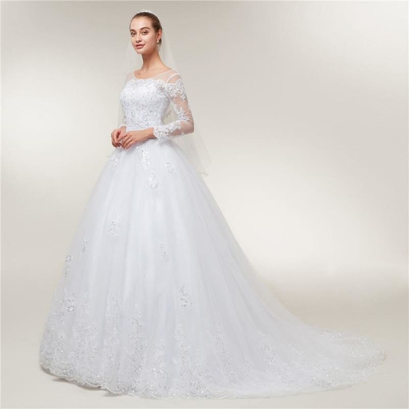 Robe De Mariée Vintage Manche Longue