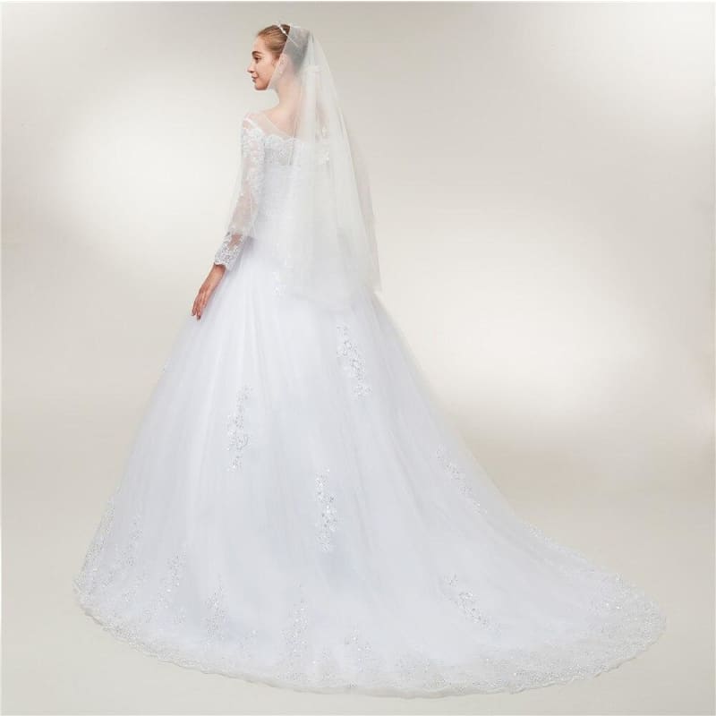 Robe De Mariée Vintage Manche Longue