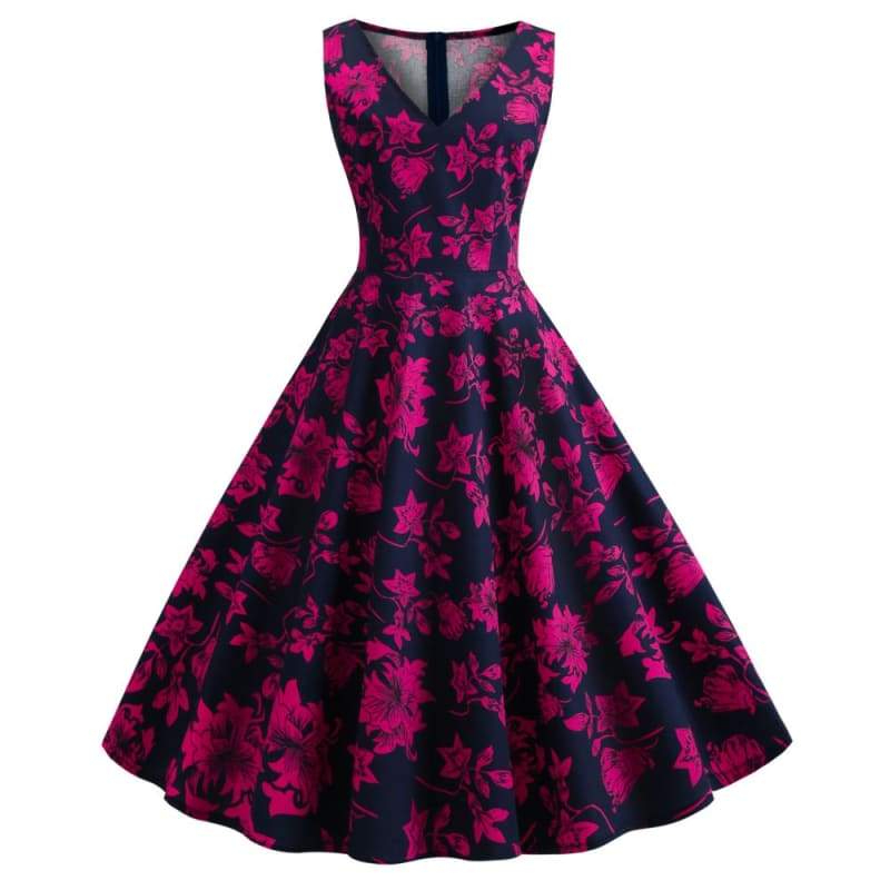 Robe Femme Vintage Violette