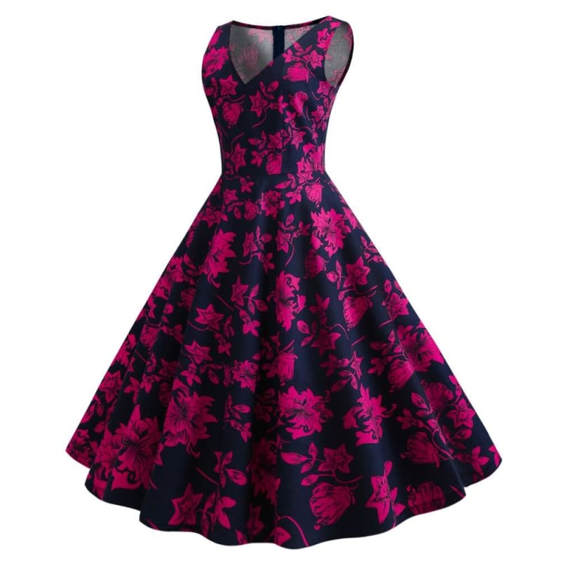 Robe Femme Vintage Violette