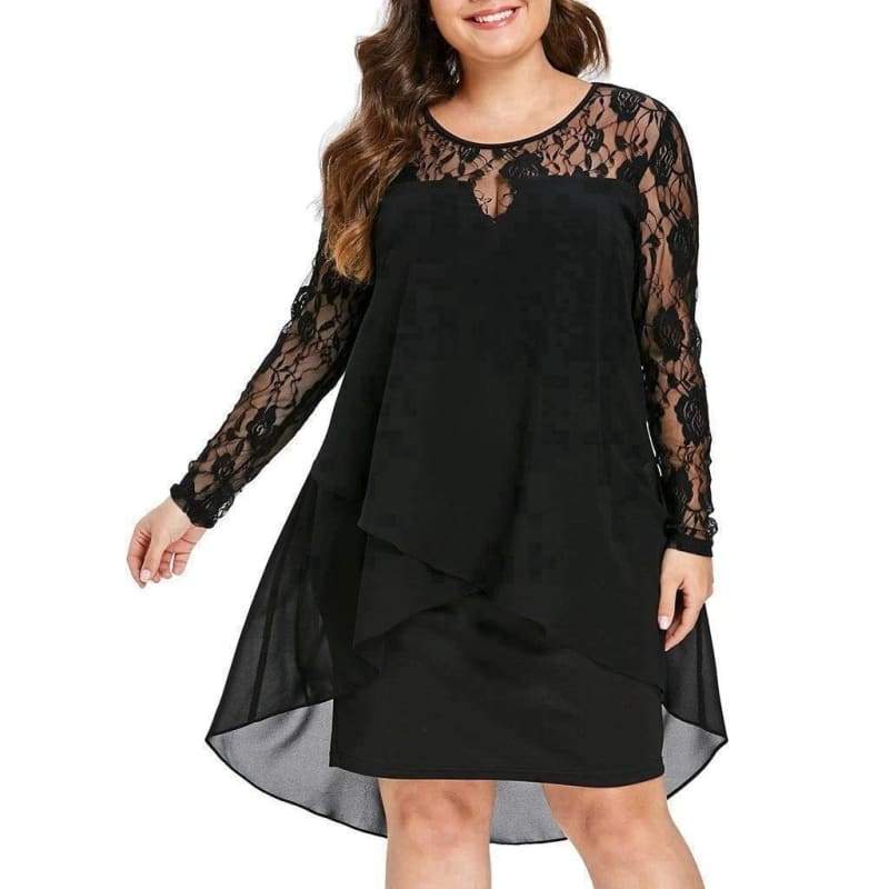 Robe Grande Taille Vintage Noir