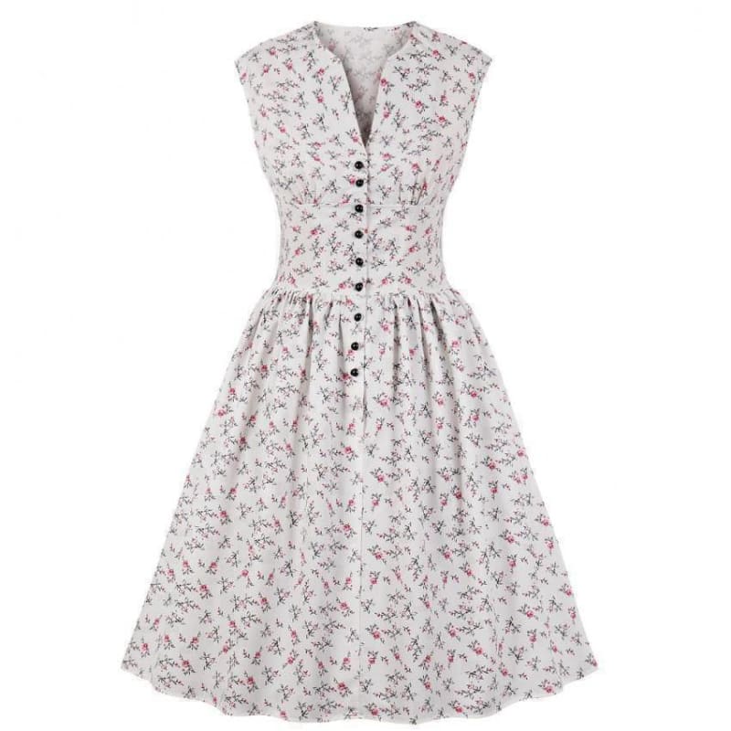 Robe Inspiration Vintage Bleu