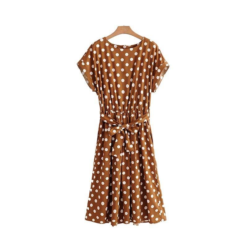 Robe Longue Marron Vintage