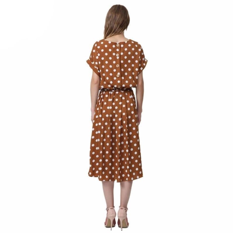 Robe Longue Marron Vintage