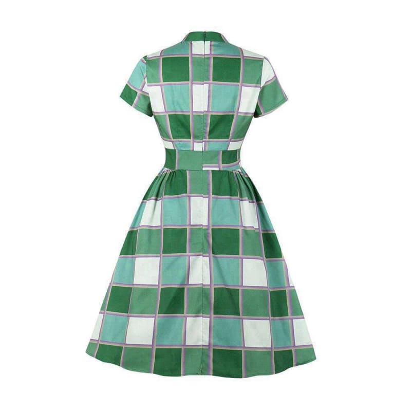 Robe Longue Rétro Vert