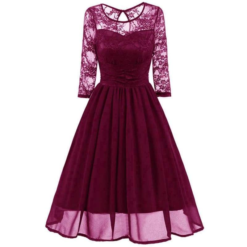 Robe Longue Vintage Dentelle