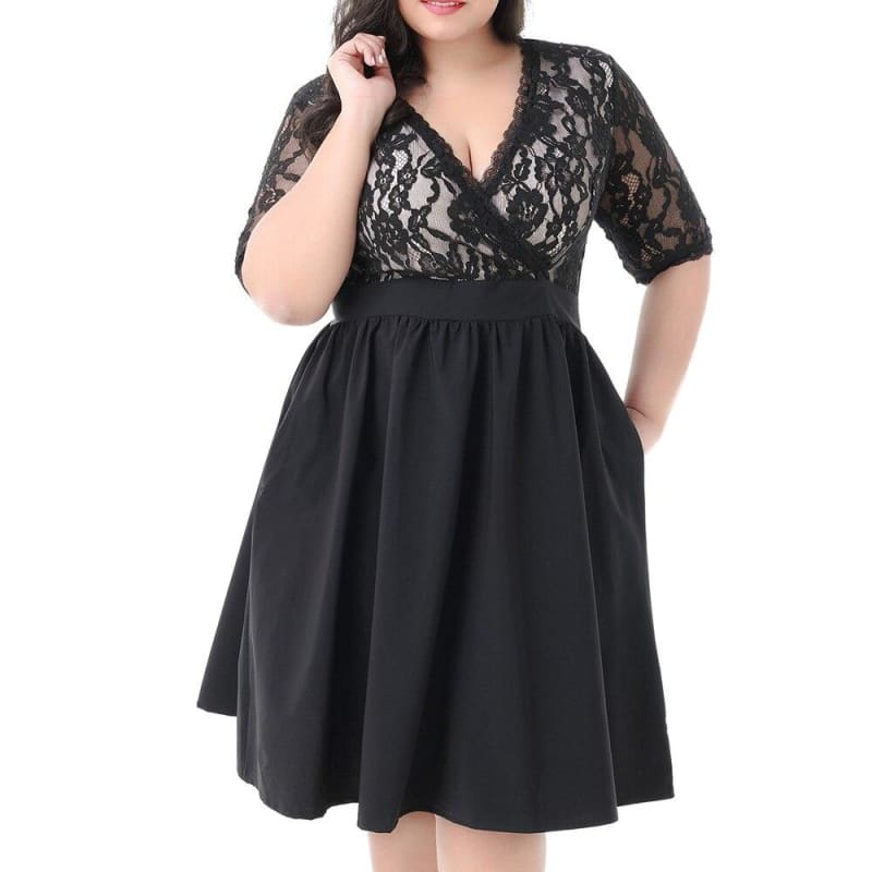 Robe Noire Vintage Grande Taille