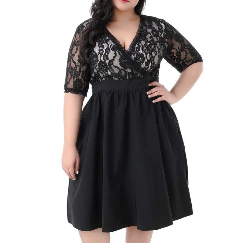 Robe Noire Vintage Grande Taille