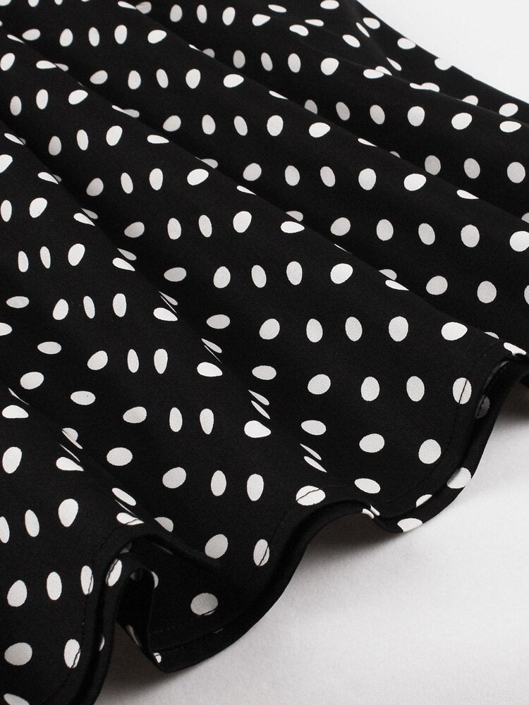 Robe Rétro Vintage Été Blanc