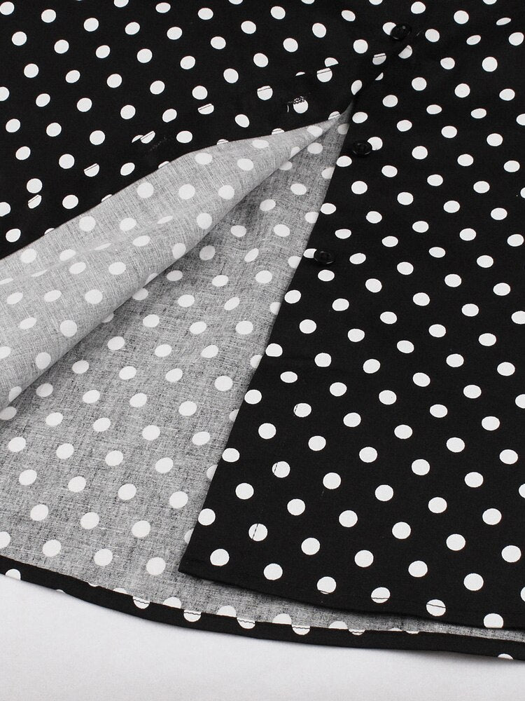 Robe Rétro Vintage Été Blanc