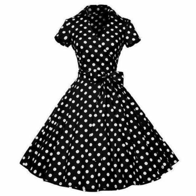 Robe Rouge À Pois Blanc