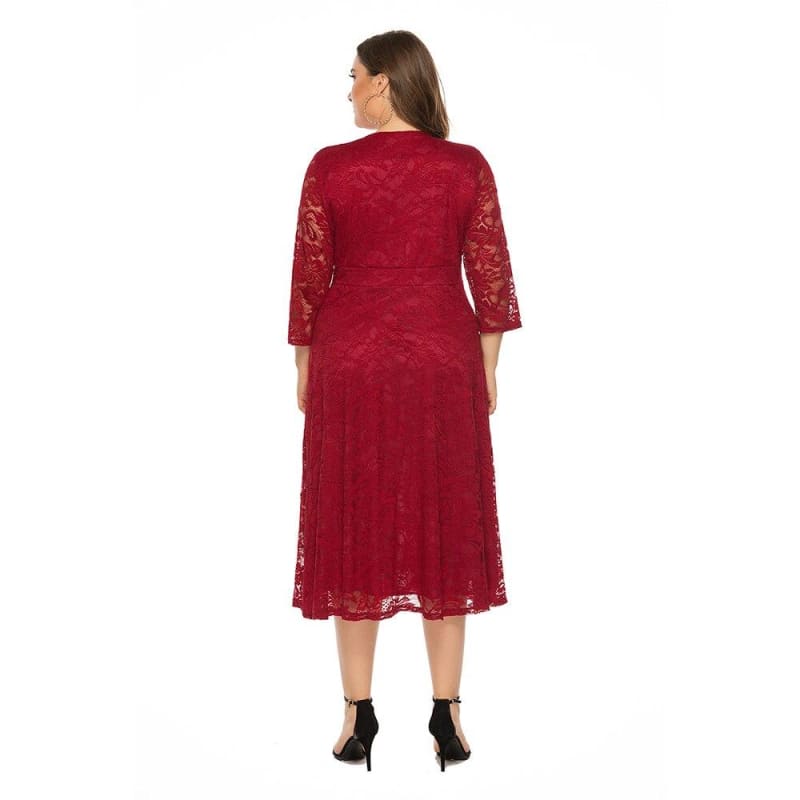 Robe Rouge Vintage Grande Taille