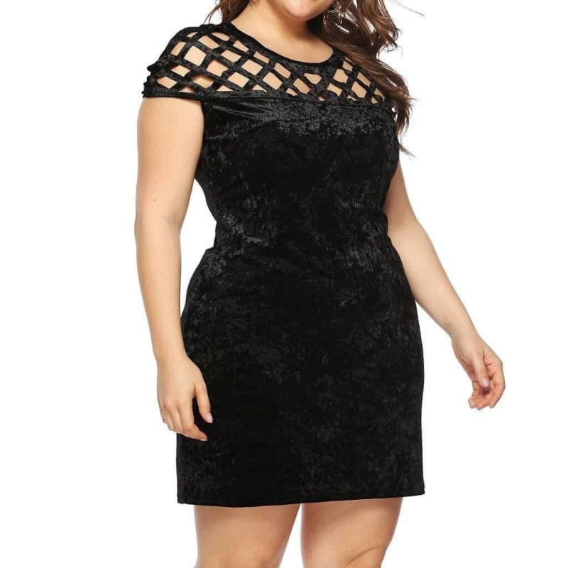Robe Style Vintage Noir Grande Taille