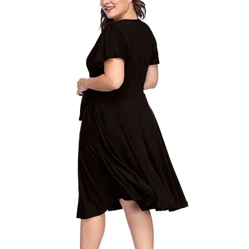 Robe Très Grande Taille Vintage Noir
