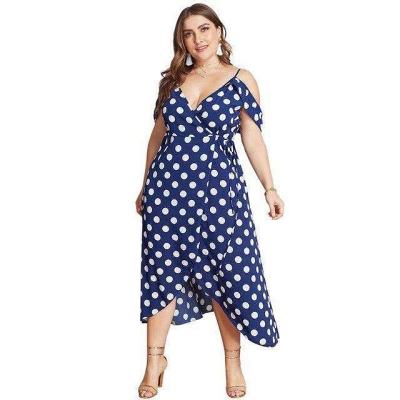 Robe Vintage À Pois Grande Taille